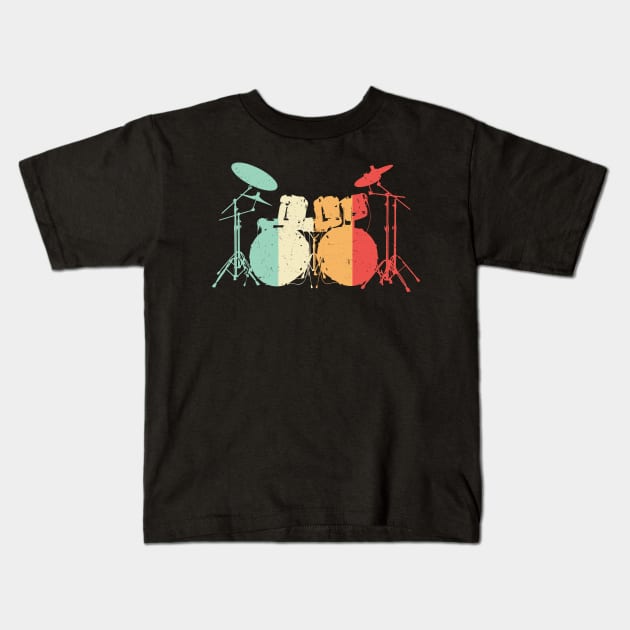 drums Kids T-Shirt by Circle Project